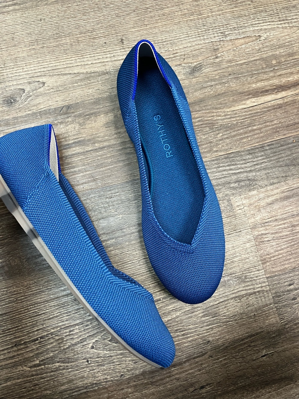 *NEW* Rothy's The Flat Round Toe Deep Ocean Flats Shoe Size 8.5